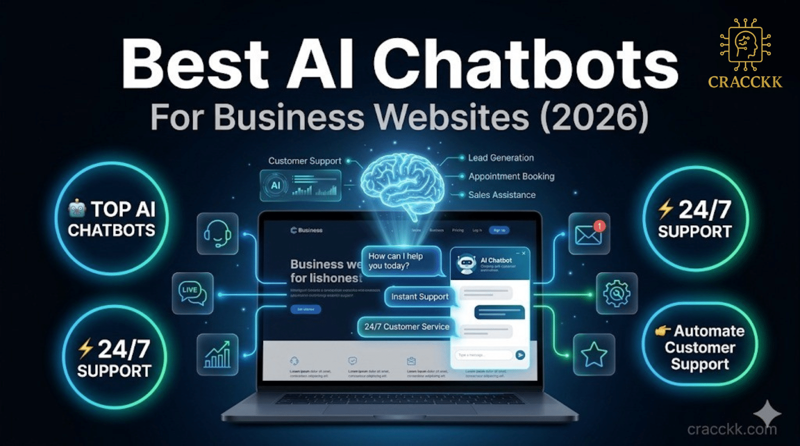 best AI chatbots for business websites 2026